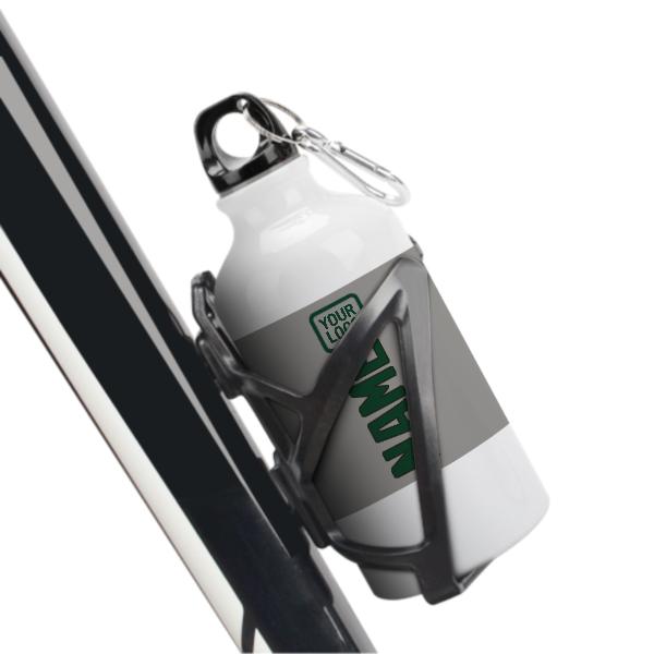 Maßgeschneidertes Grau Moosgrün Sportflasche