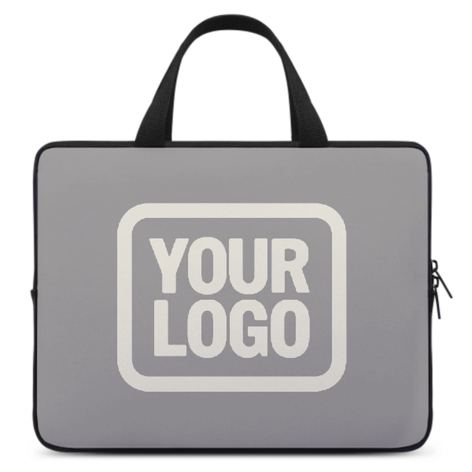 Maßgeschneidertes Grau Cream Laptop Tasche