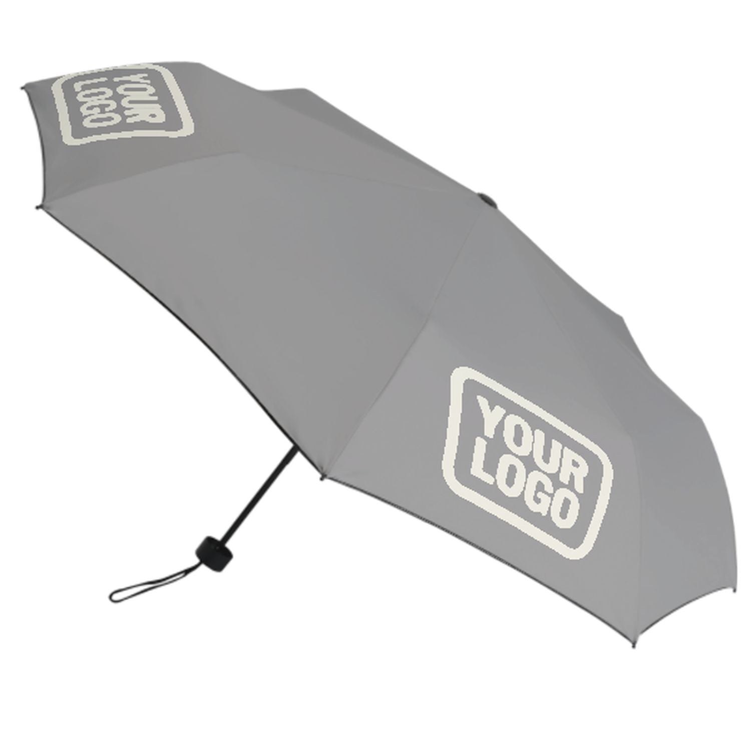 Maßgeschneidertes Grau Beige Automatik-Regenschirm