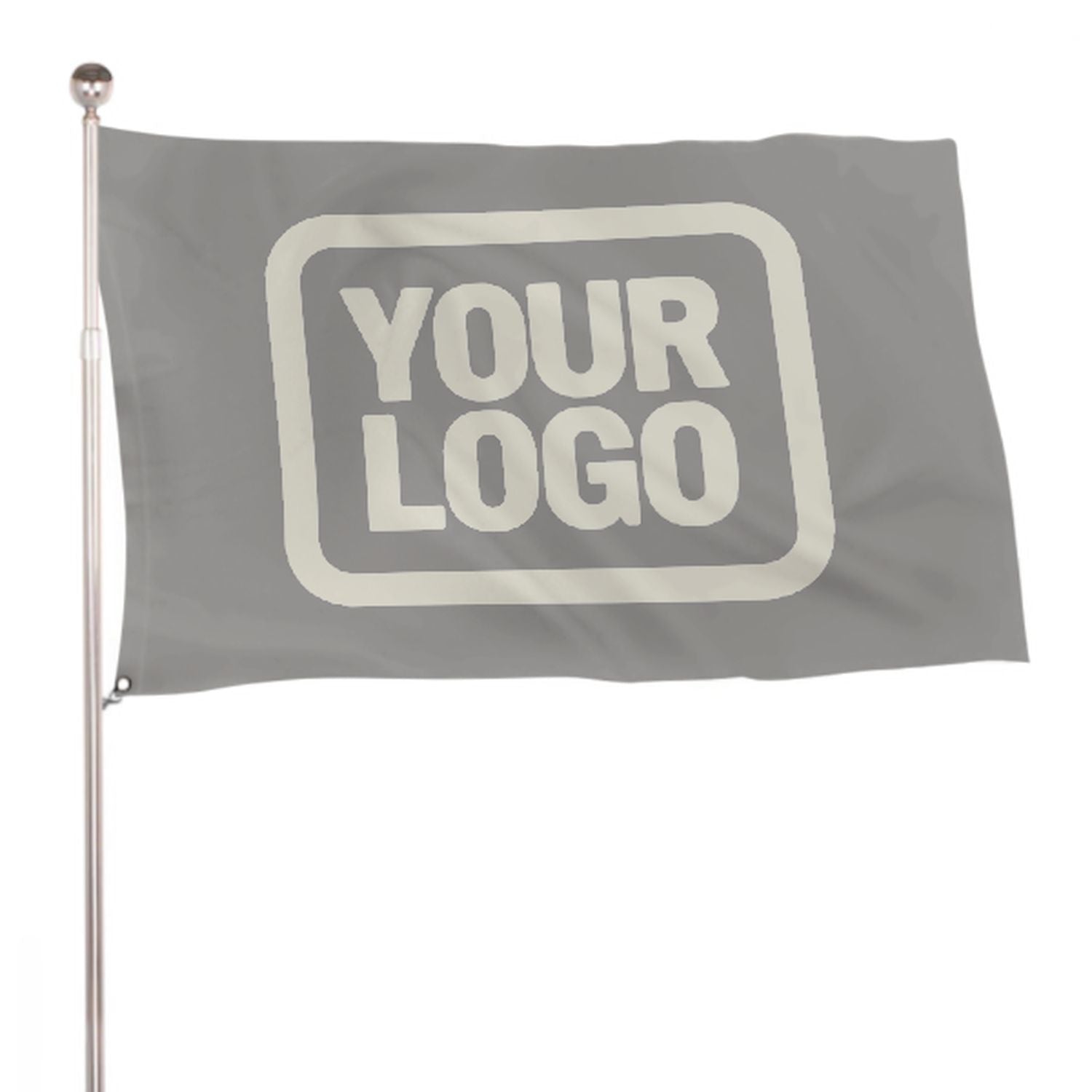 Maßgeschneidertes Grau Beige Flagge