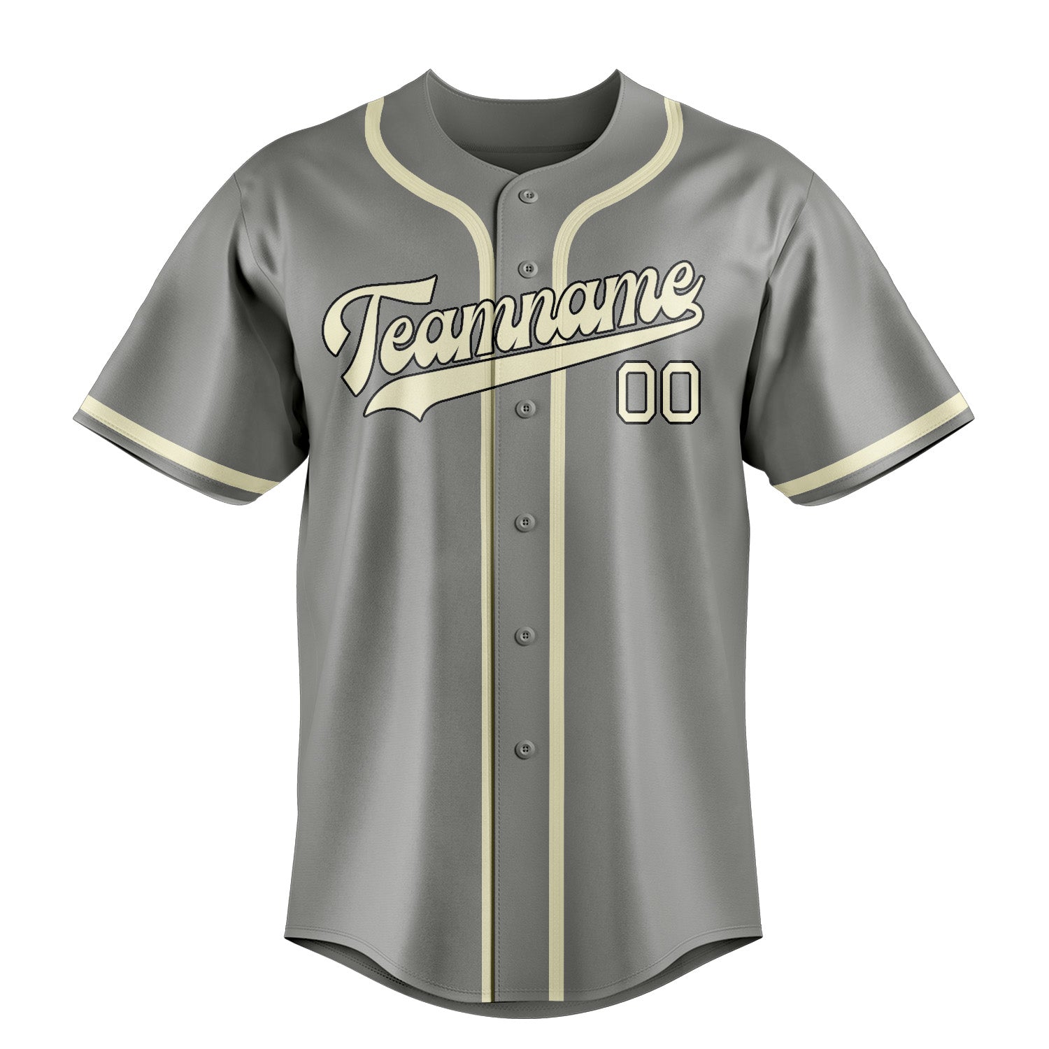 Benutzerdefiniertes Professionelles Grau Beige Baseballtrikot