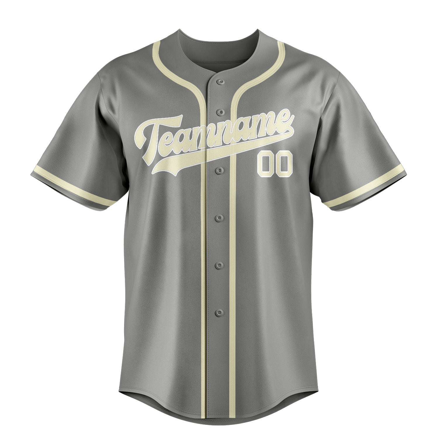 Benutzerdefiniertes Professionelles Grau Beige Baseballtrikot