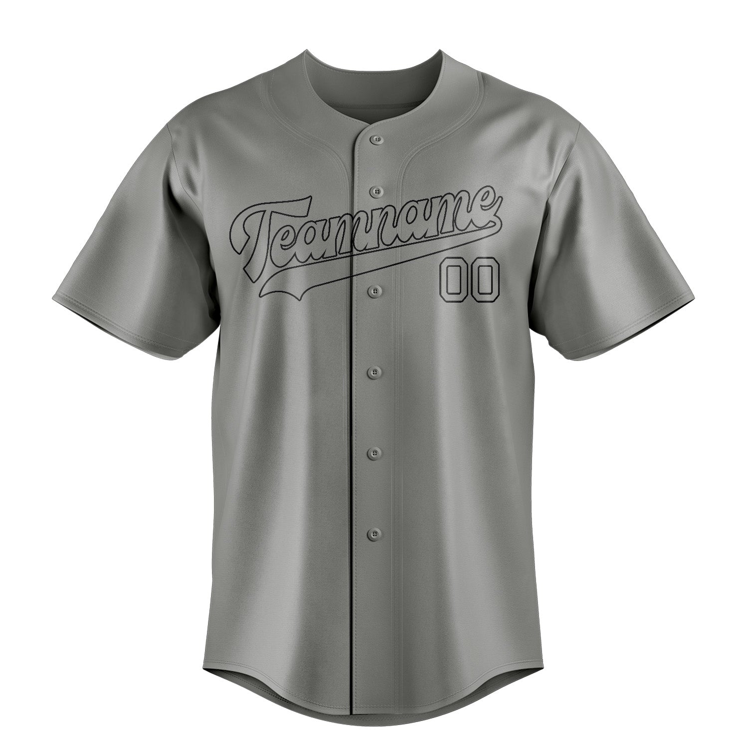 Benutzerdefiniertes Professionelles Grau Schwarz Baseballtrikot