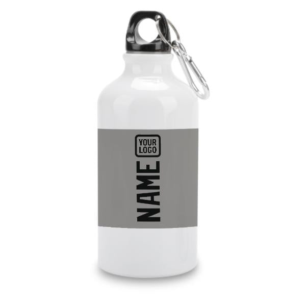 Maßgeschneidertes Grau Schwarz Sportflasche