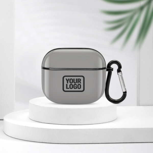 Maßgeschneidertes Grau Schwarz AirPods-Hülle (3. Generation)