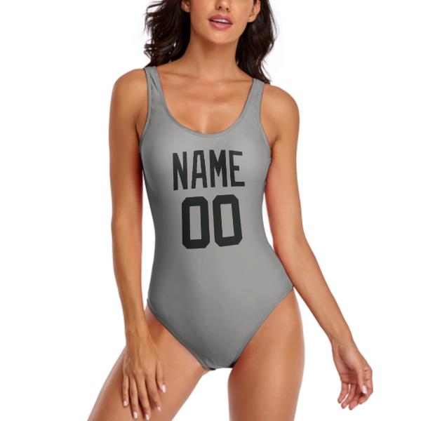 Maillot de bain gris noir sur mesure