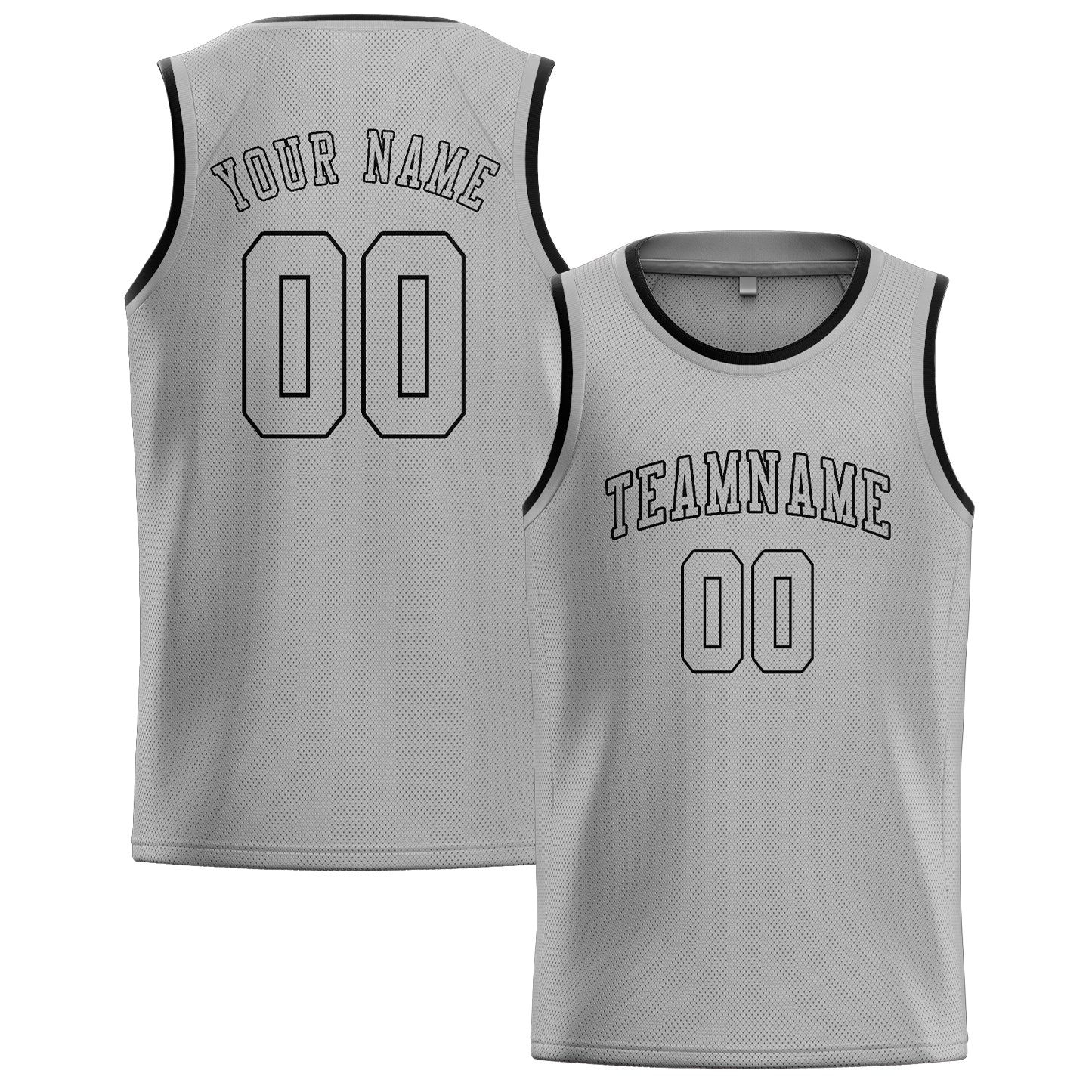 Benutzerdefiniertes Professionelles Grau Grau Basketballtrikot