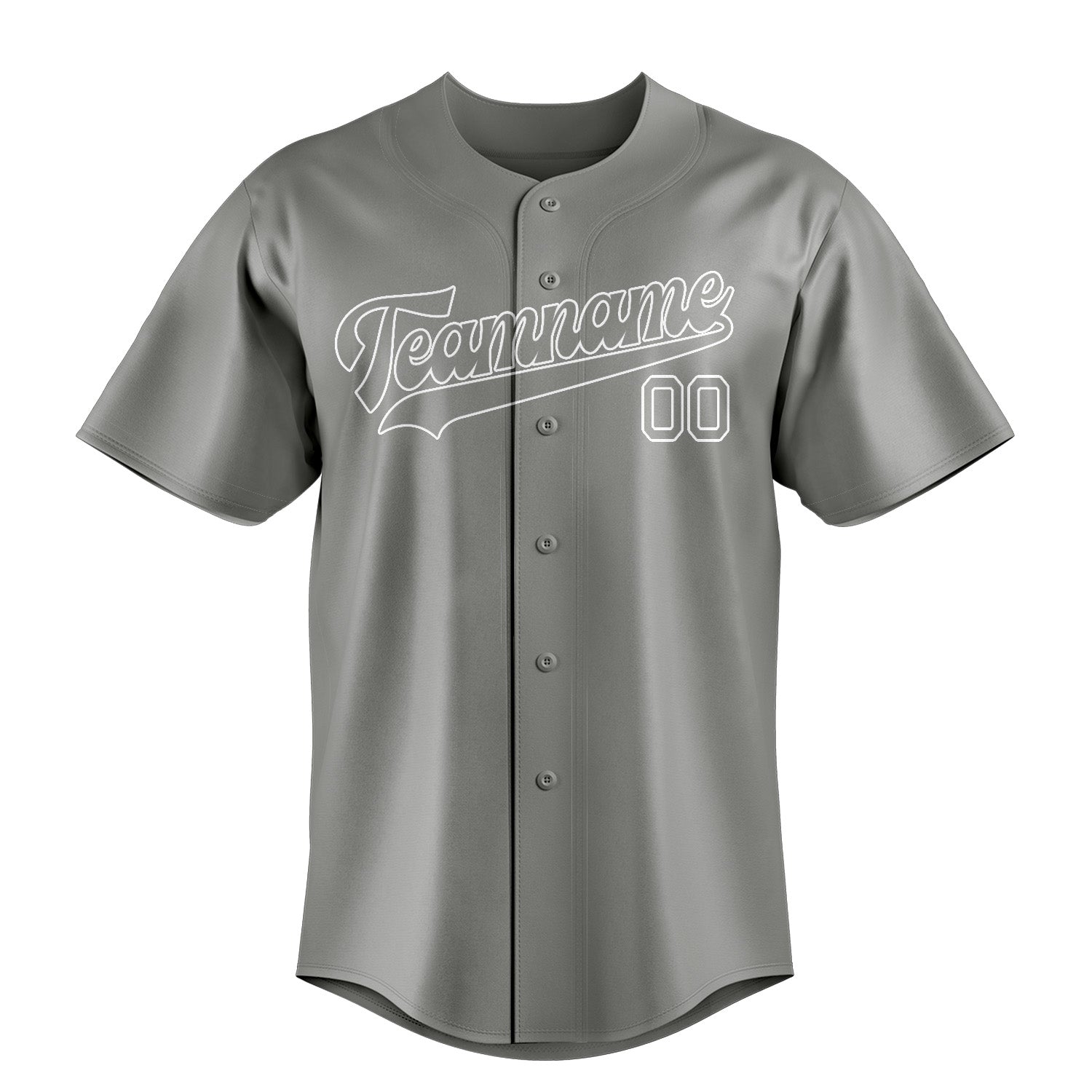 Benutzerdefiniertes Professionelles Grau Weiß Baseballtrikot