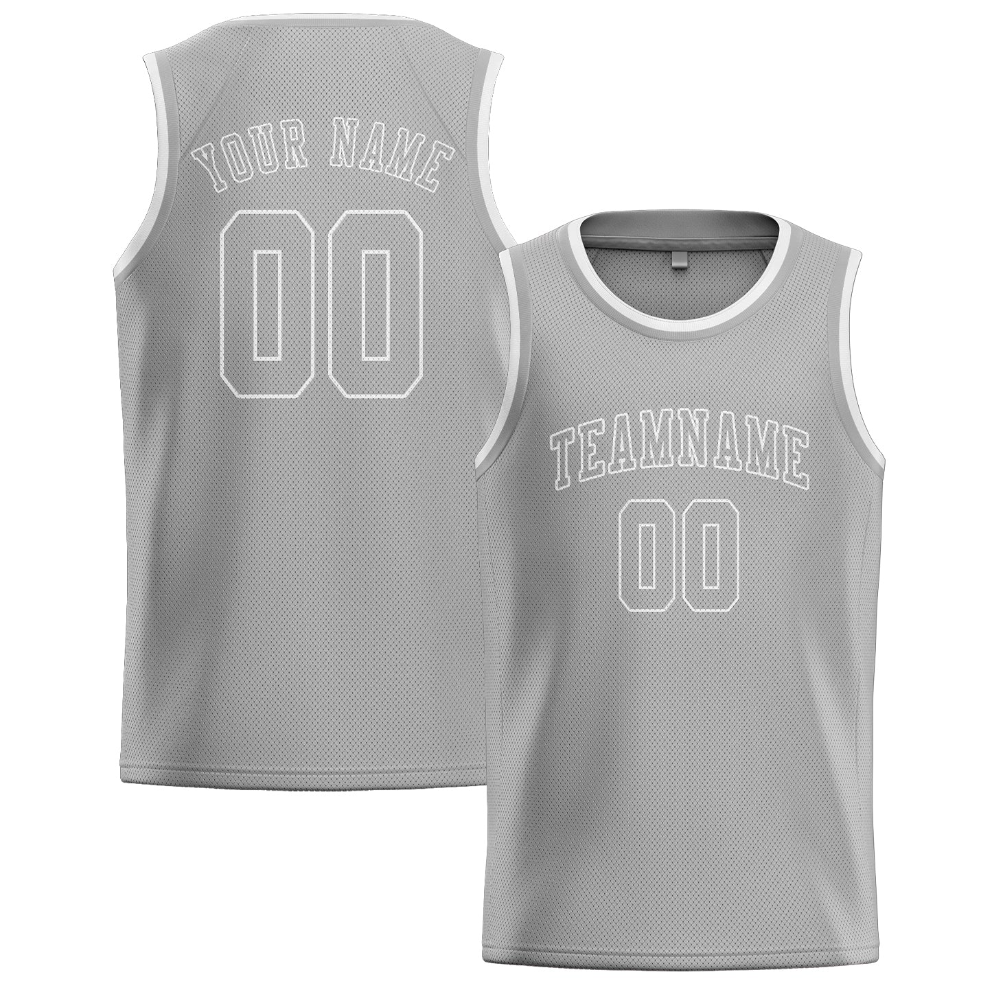 Benutzerdefiniertes Professionelles Grau Grau Basketballtrikot