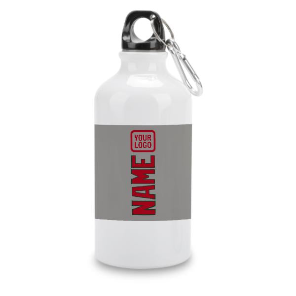 Maßgeschneidertes Grau Rot Sportflasche