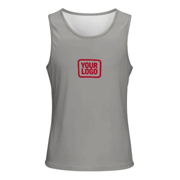 Maßgeschneidertes Grau Rot Herren Tanktop