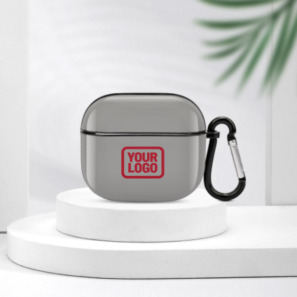 Maßgeschneidertes Grau Rot AirPods-Hülle (3. Generation)
