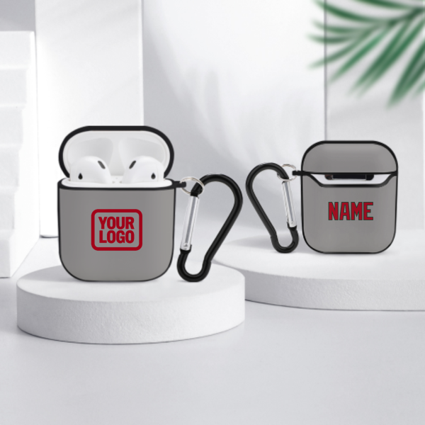 Maßgeschneidertes Grau Rot AirPods-Hülle