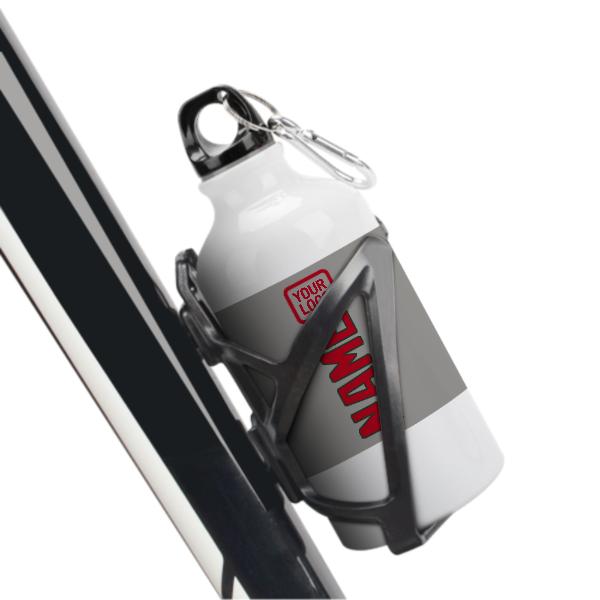 Maßgeschneidertes Grau Rot Sportflasche