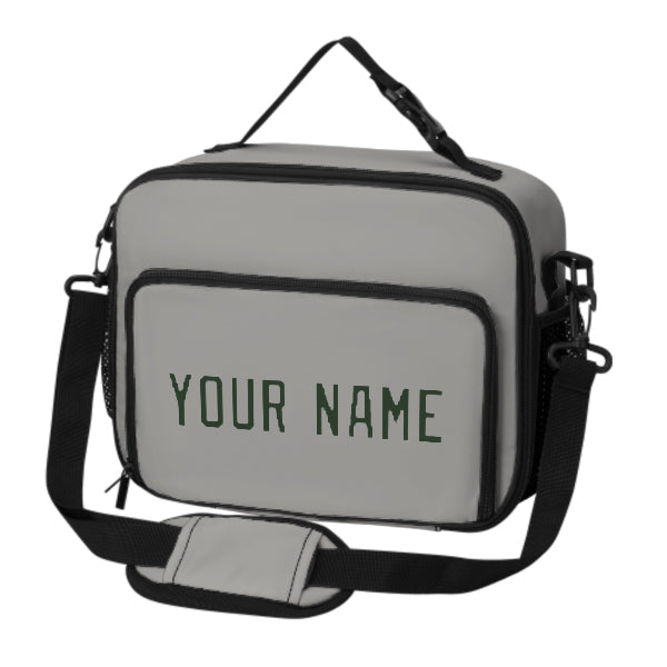 Maßgeschneidertes Grau Dark Green Lunch-Tasche