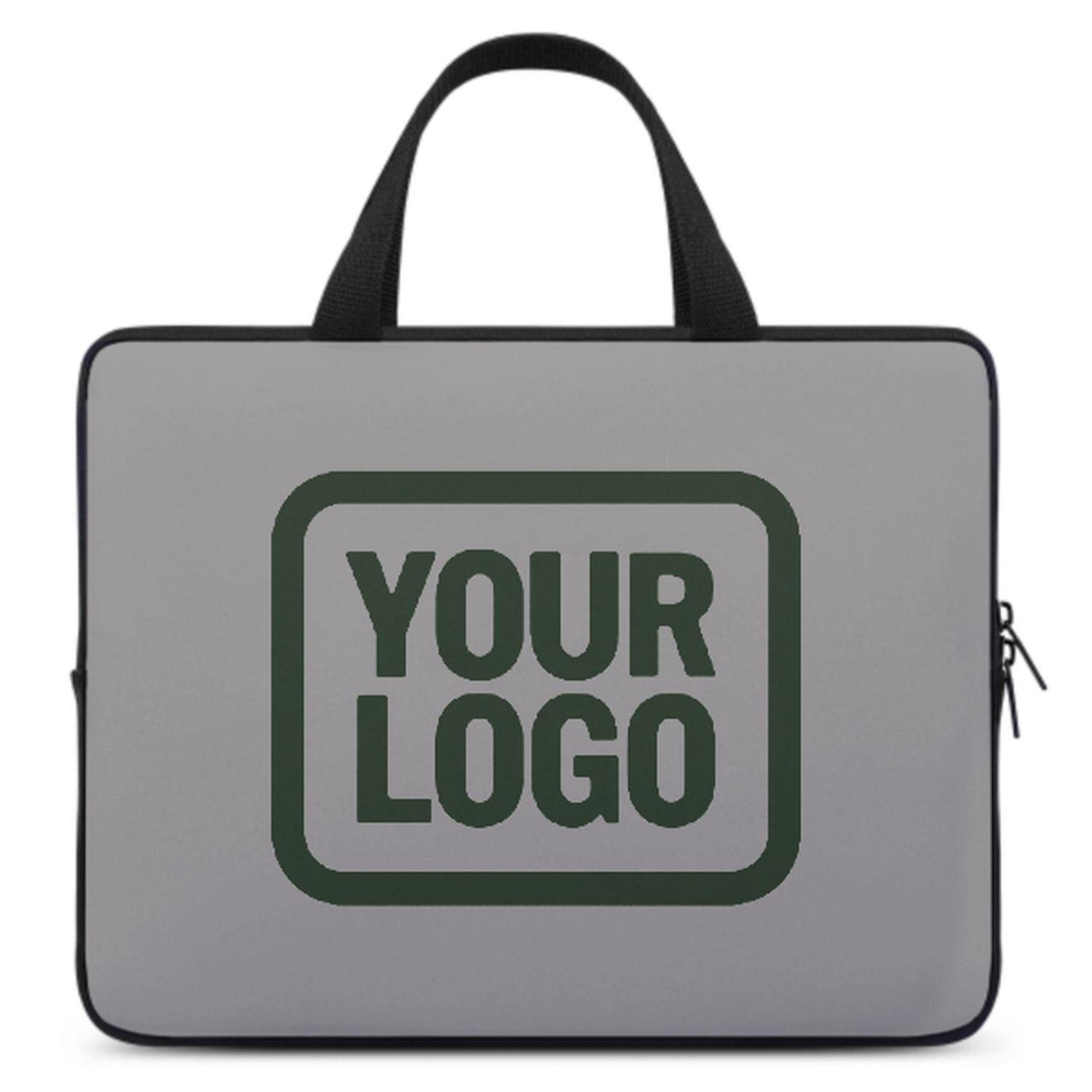 Maßgeschneidertes Grau Dark Green Laptop Tasche