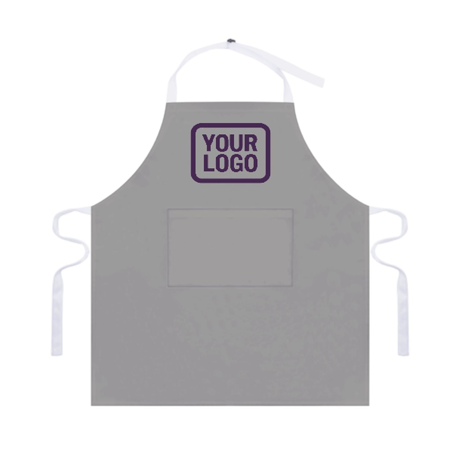 Grembiule grigio viola su misura