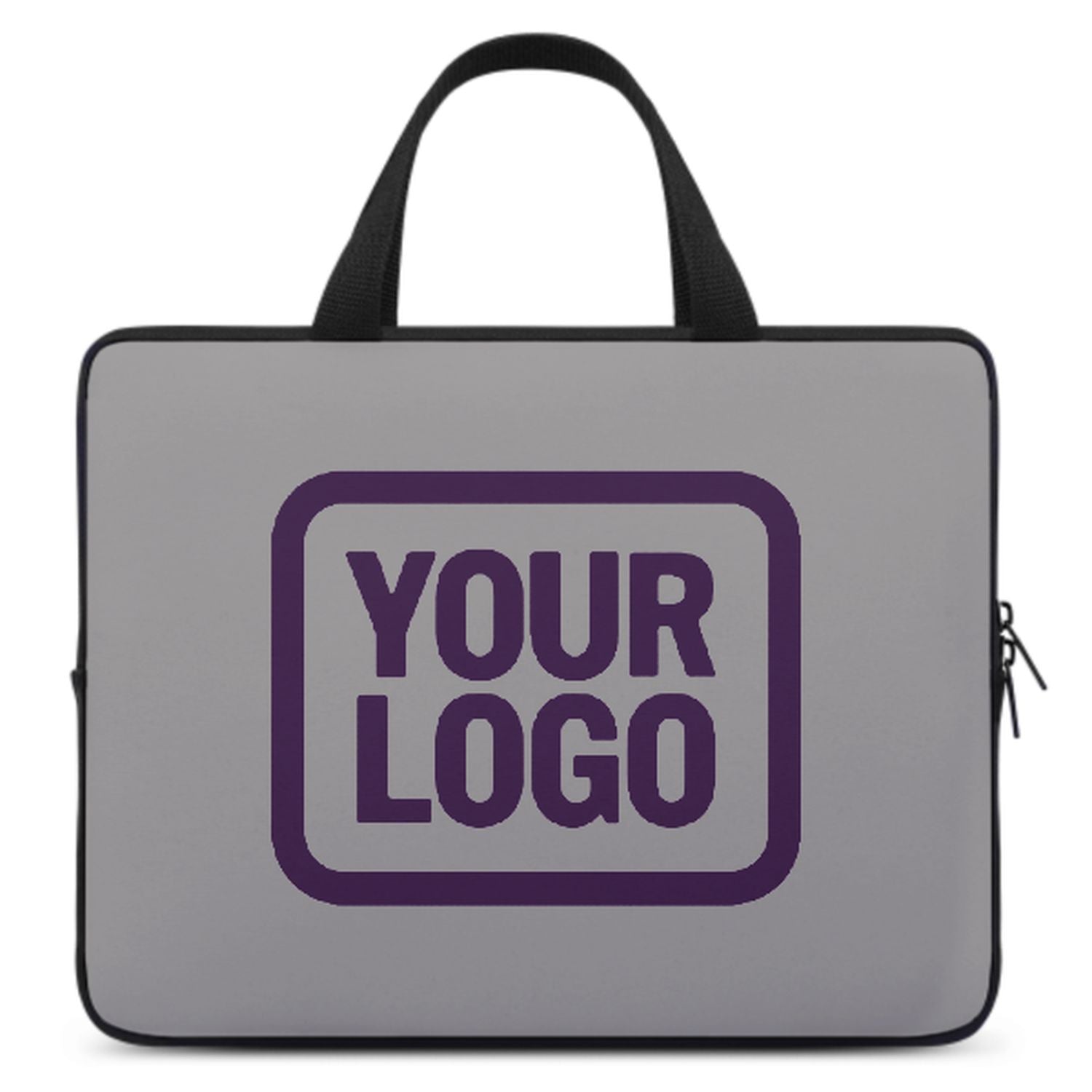 Maßgeschneidertes Grau Purple Laptop Tasche