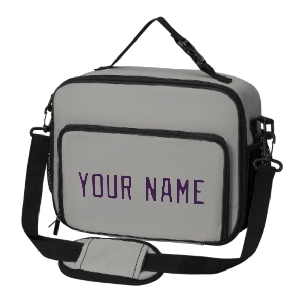 Maßgeschneidertes Grau Purple Lunch-Tasche