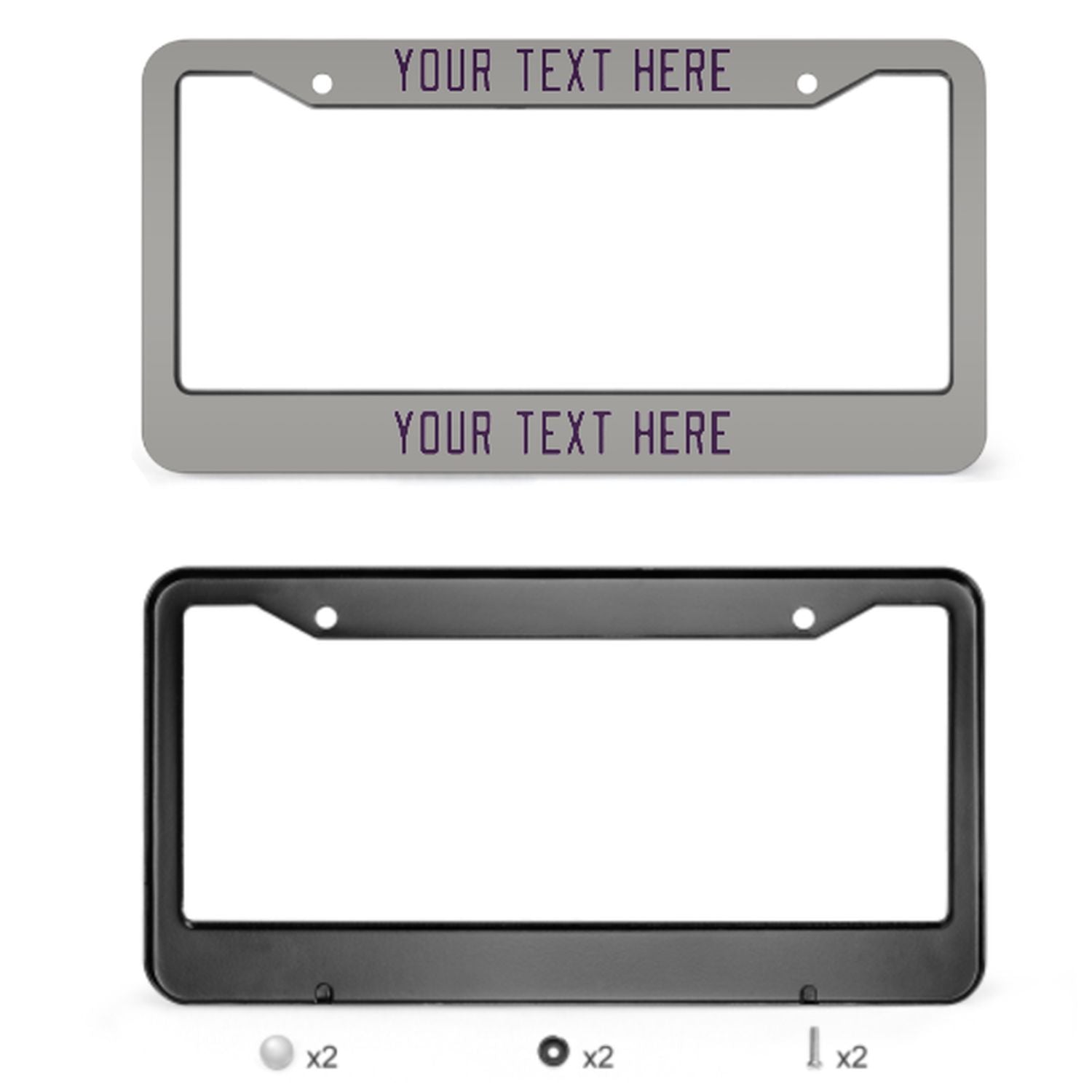 Cornice per targa personalizzata grigio-viola