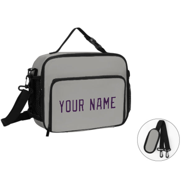 Maßgeschneidertes Grau Purple Lunch-Tasche
