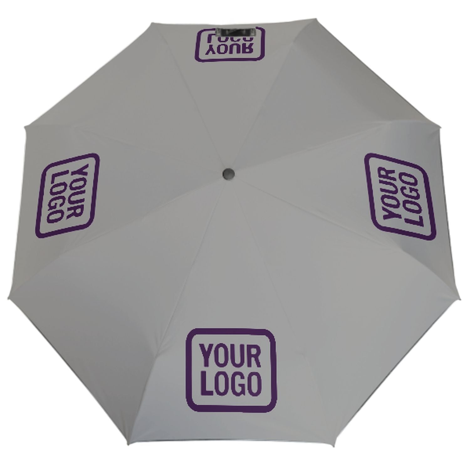 Maßgeschneidertes Grau Lila Automatik-Regenschirm