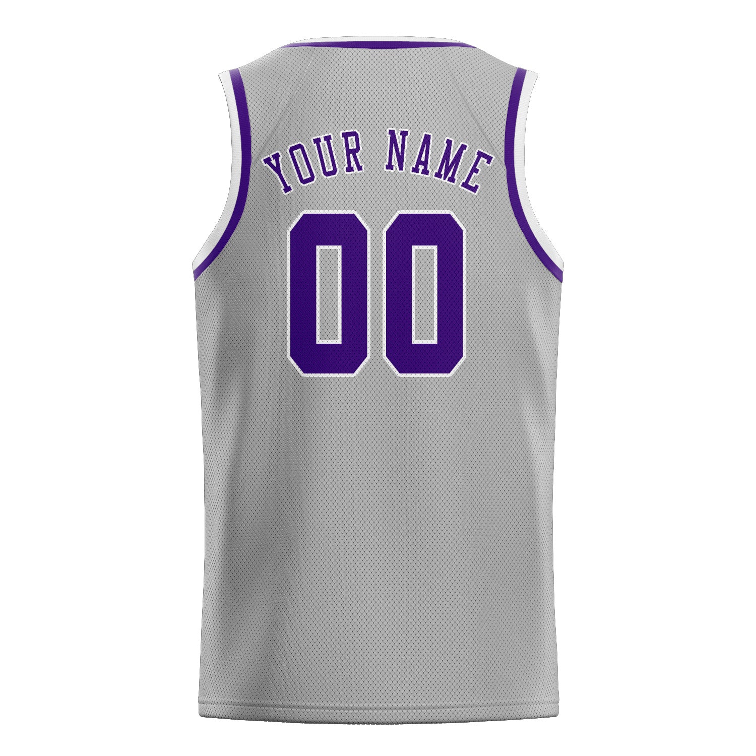 Benutzerdefiniertes Professionelles Grau Lila Basketballtrikot