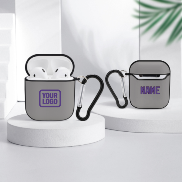 Maßgeschneidertes Grau Lavendel AirPods-Hülle
