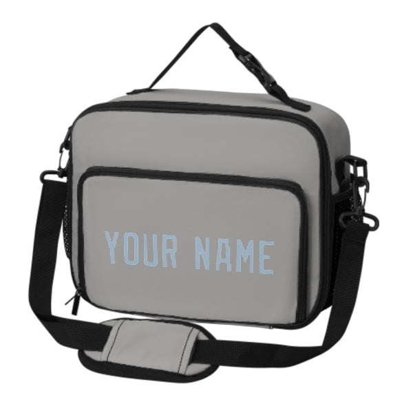 Maßgeschneidertes Grau Light Blue Lunch-Tasche