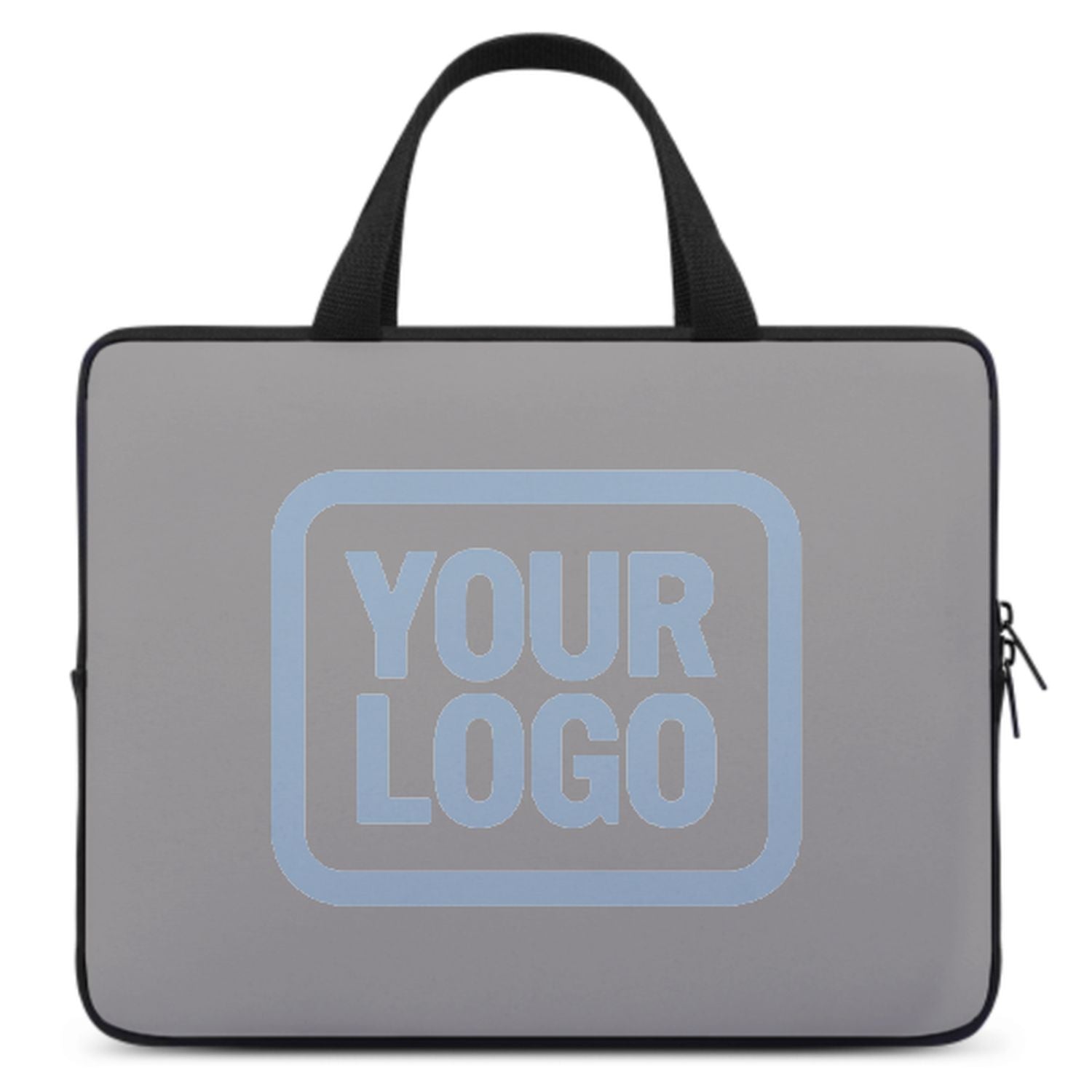 Maßgeschneidertes Grau Light Blue Laptop Tasche