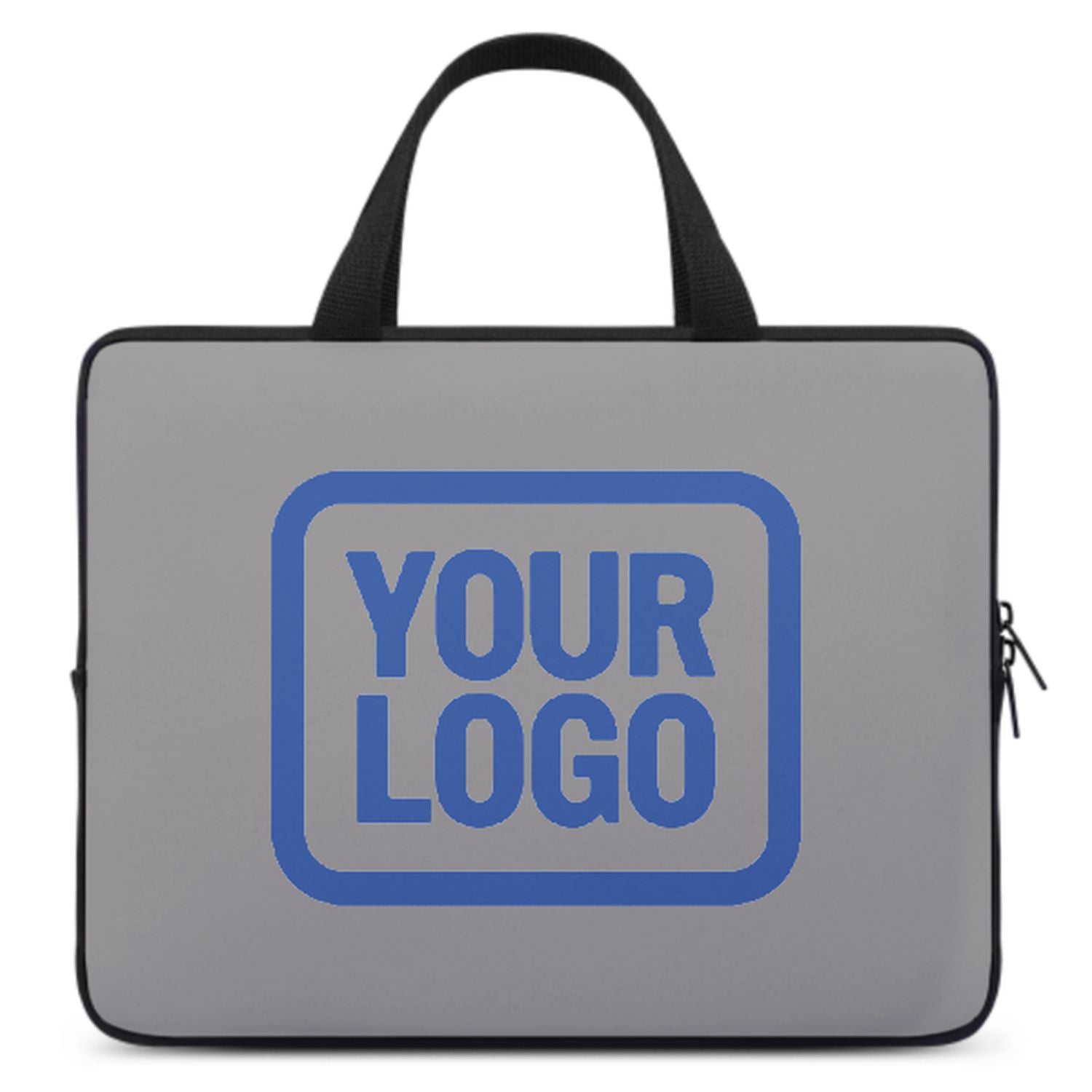Maßgeschneidertes Grau Sky Blue Laptop Tasche