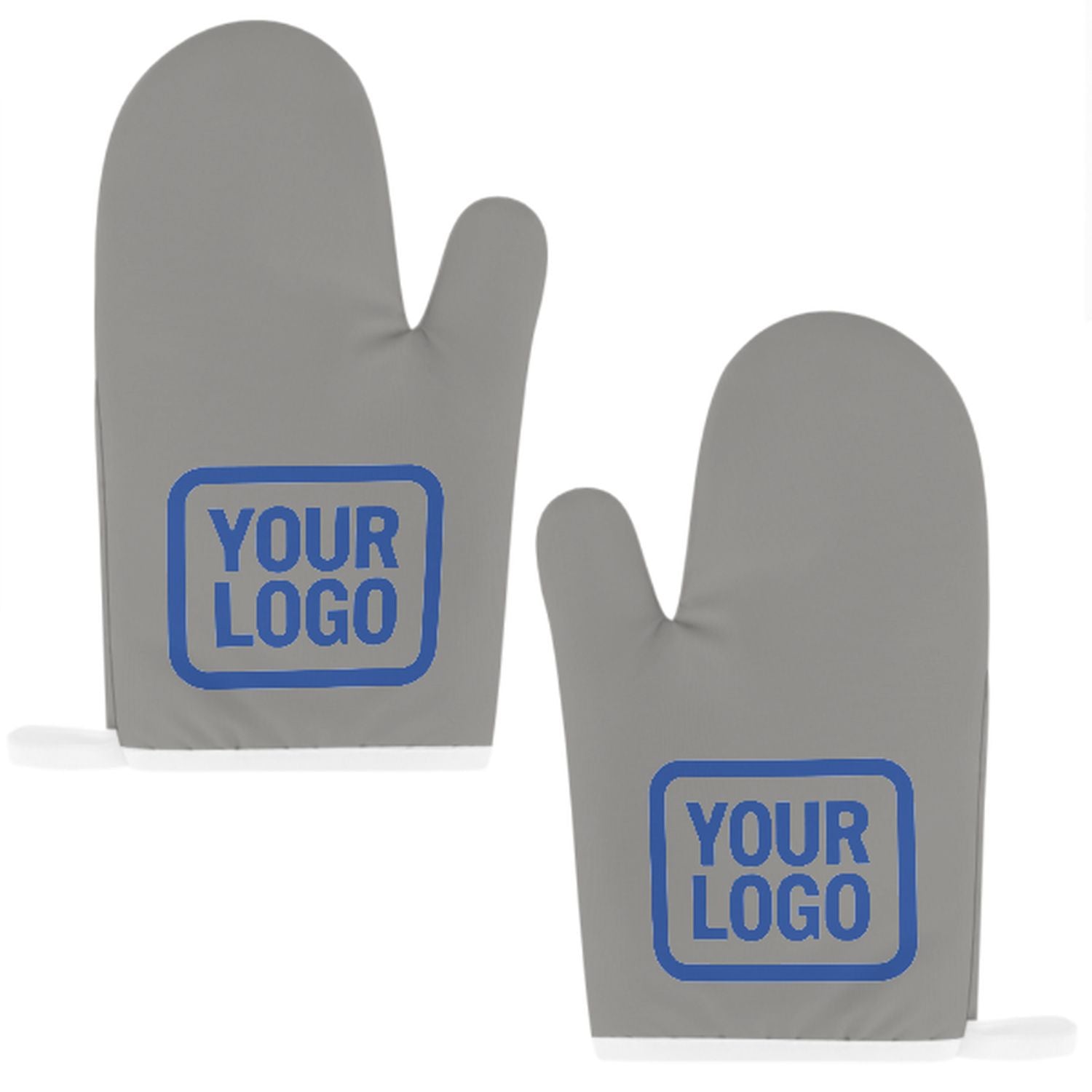 Maßgeschneidertes Grau  Himmelblau Topfhandschuh Set – 2-teilig