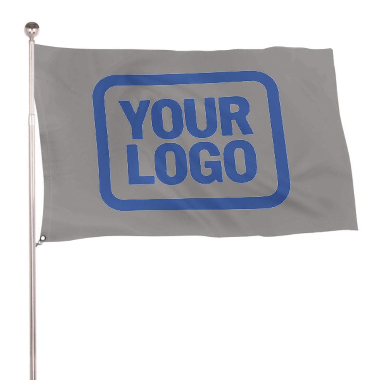 Maßgeschneidertes Grau Himmelblau Flagge