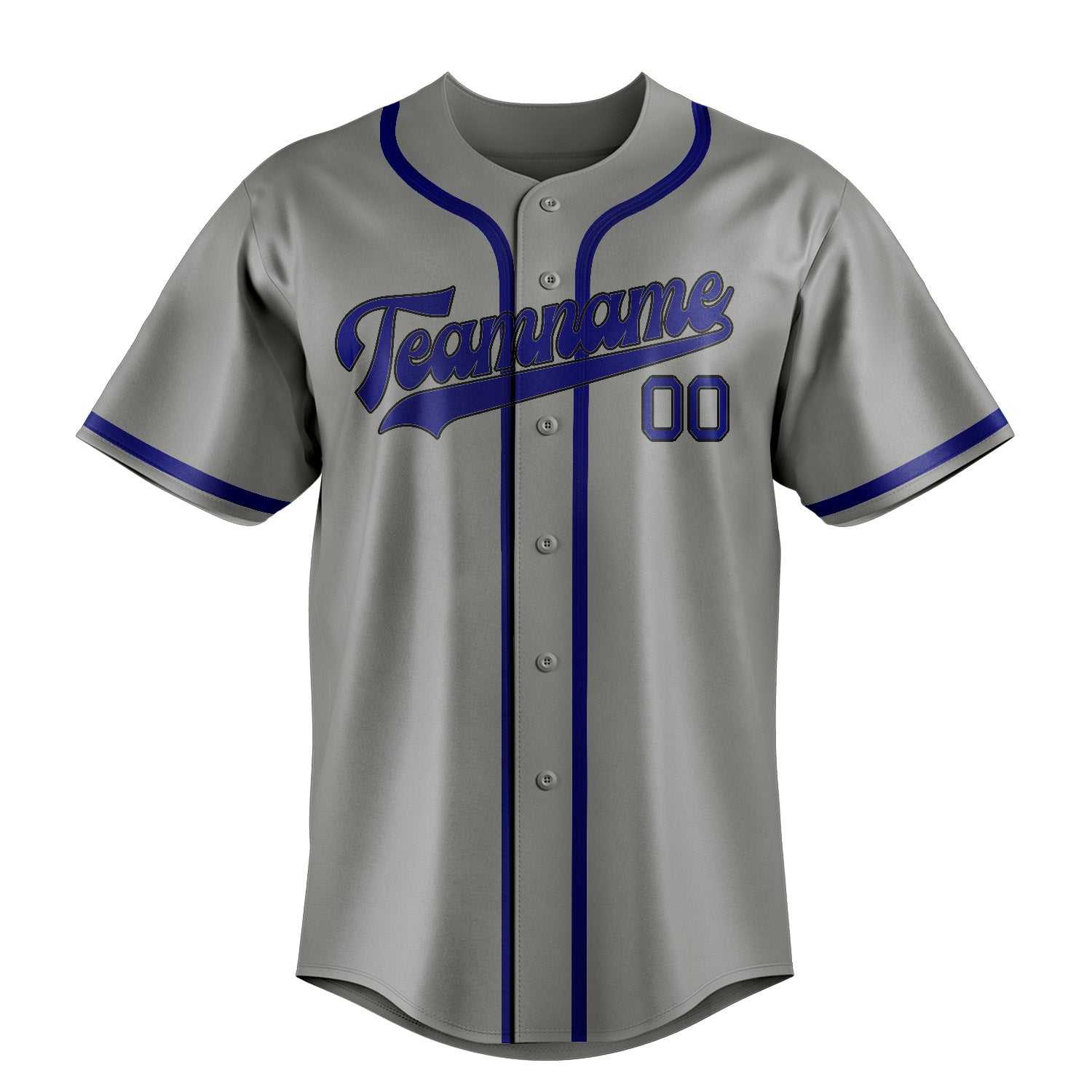 Benutzerdefiniertes Professionelles Grau Himmelblau Baseballtrikot