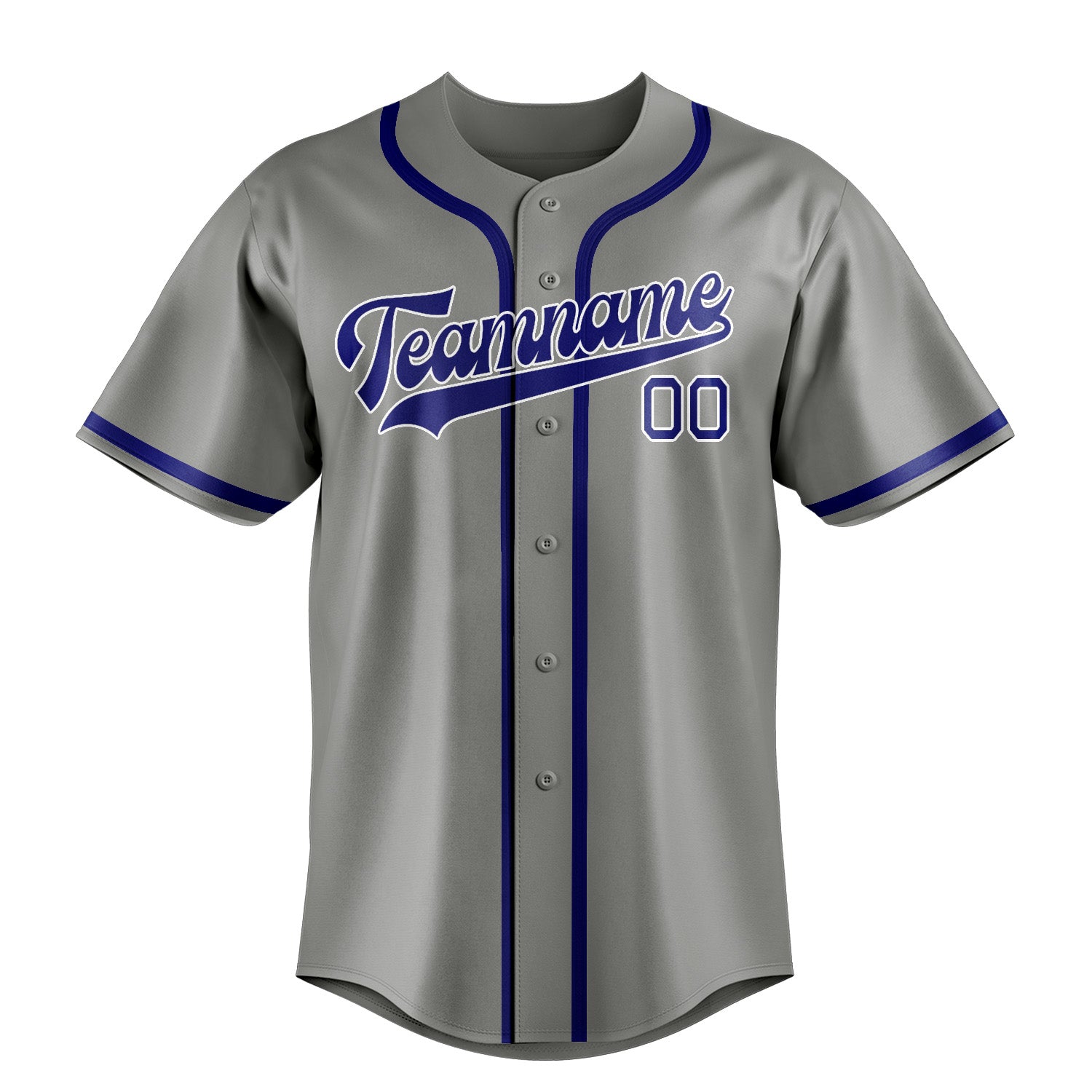 Benutzerdefiniertes Professionelles Grau Himmelblau Baseballtrikot