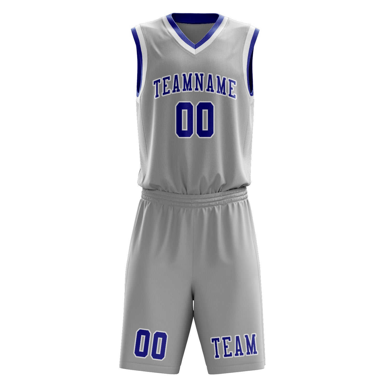 Benutzerdefiniertes Professionelles Grau Himmelblau Basketballtrikot-Set