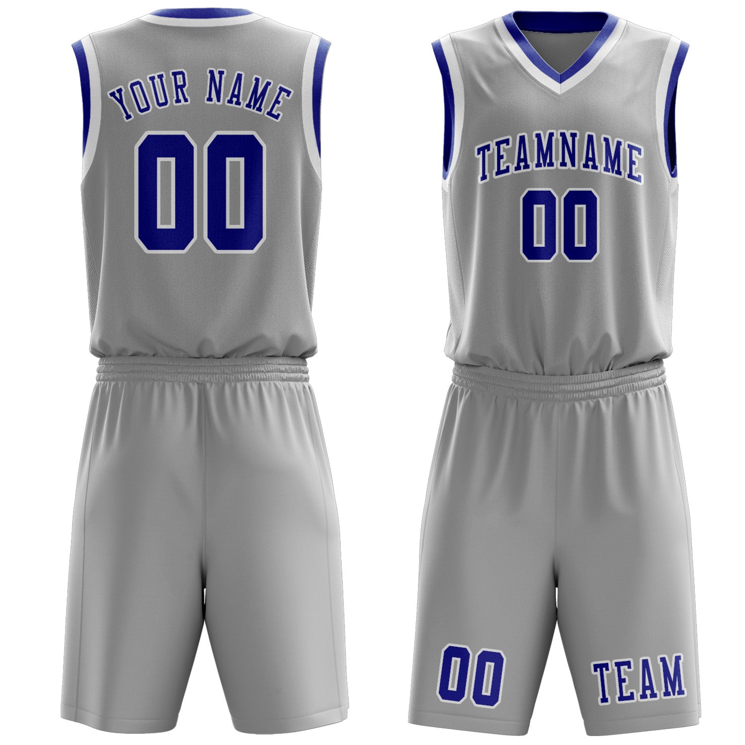 Benutzerdefiniertes Professionelles Grau Himmelblau Basketballtrikot-Set