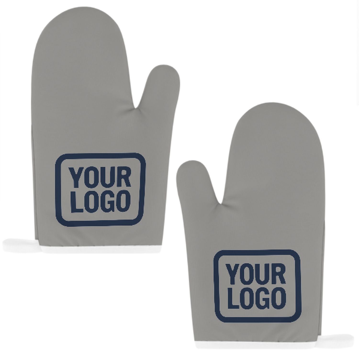Maßgeschneidertes Grau  Marineblau Topfhandschuh Set – 2-teilig