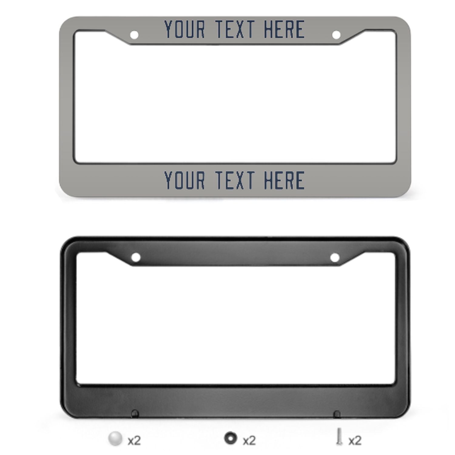 Cornice per targa personalizzata grigia blu navy