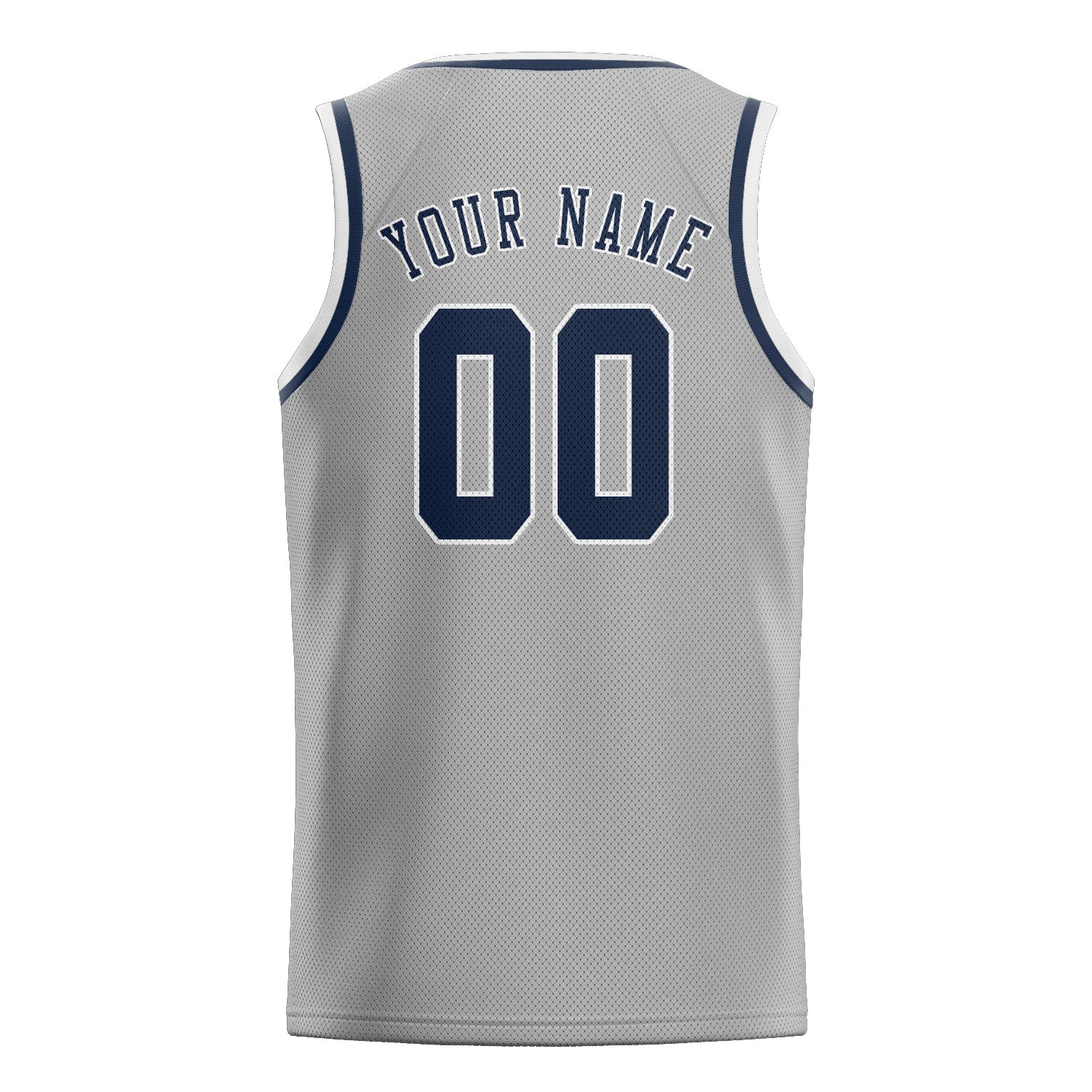 Benutzerdefiniertes Professionelles Grau Marineblau Basketballtrikot