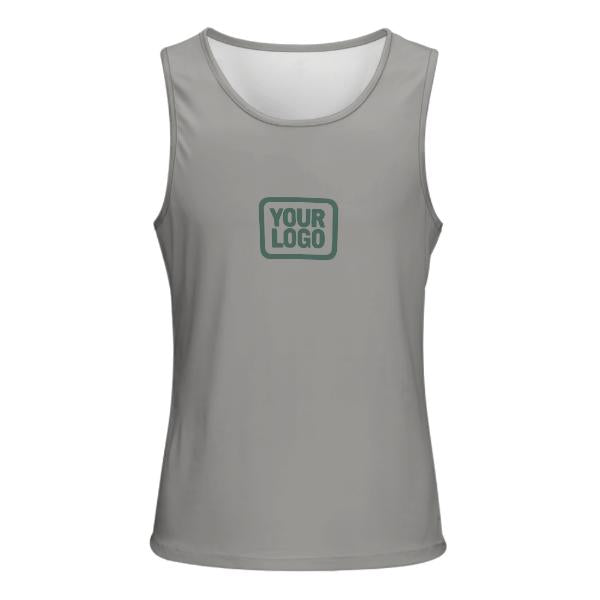 Maßgeschneidertes Grau Blaugrün Herren Tanktop