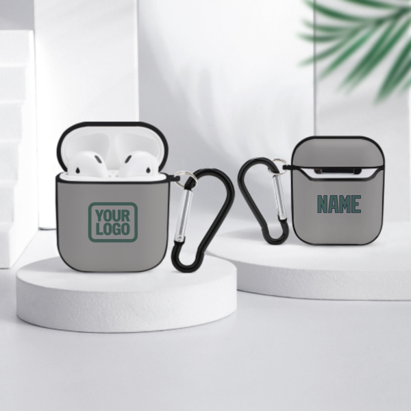 Maßgeschneidertes Grau Blaugrün AirPods-Hülle