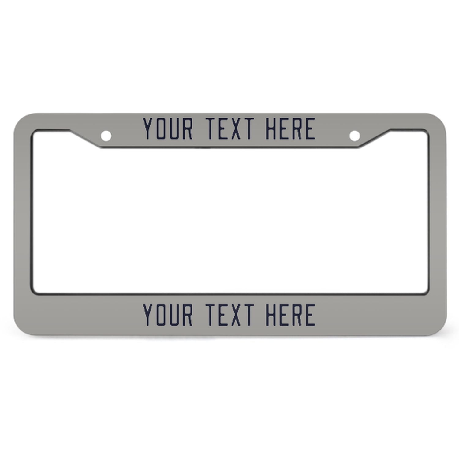 Cornice per targa personalizzata in acciaio grigio blu