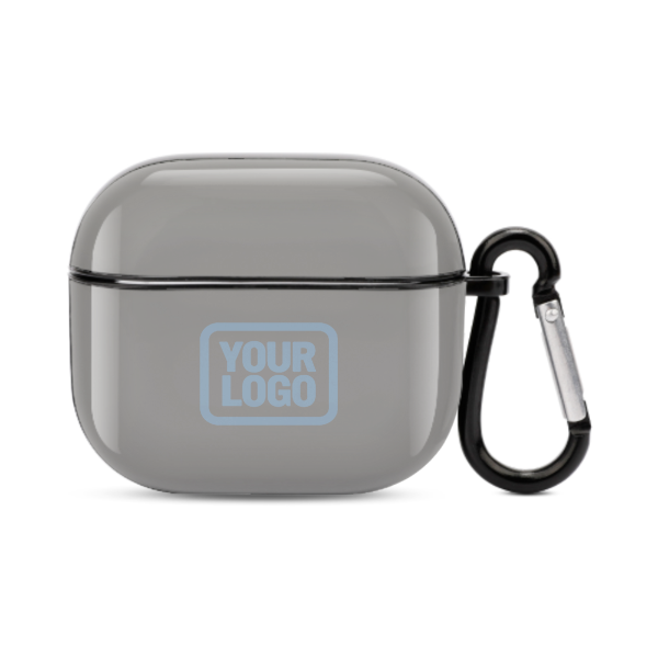Maßgeschneidertes Grau Hellblau AirPods-Hülle (3. Generation)