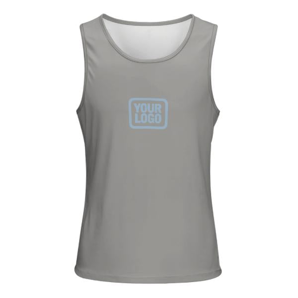 Maßgeschneidertes Grau Hellblau Herren Tanktop
