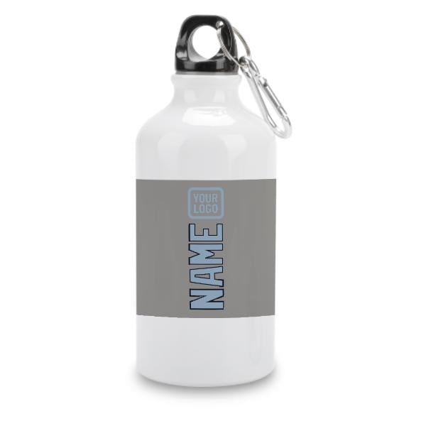 Maßgeschneidertes Grau Hellblau Sportflasche