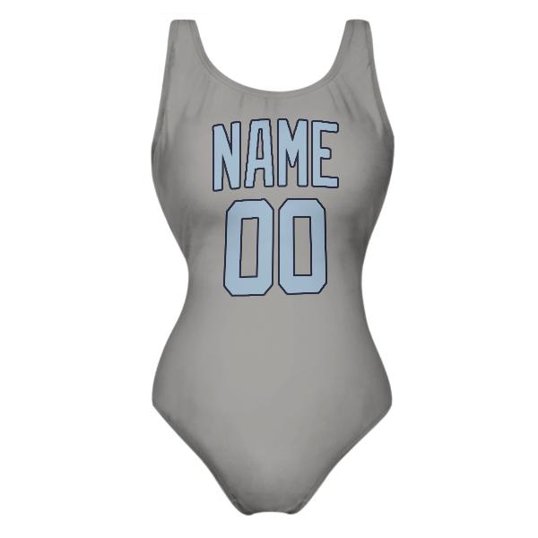 Maillot de bain gris bleu clair sur mesure