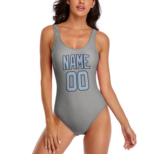 Maillot de bain gris bleu clair sur mesure