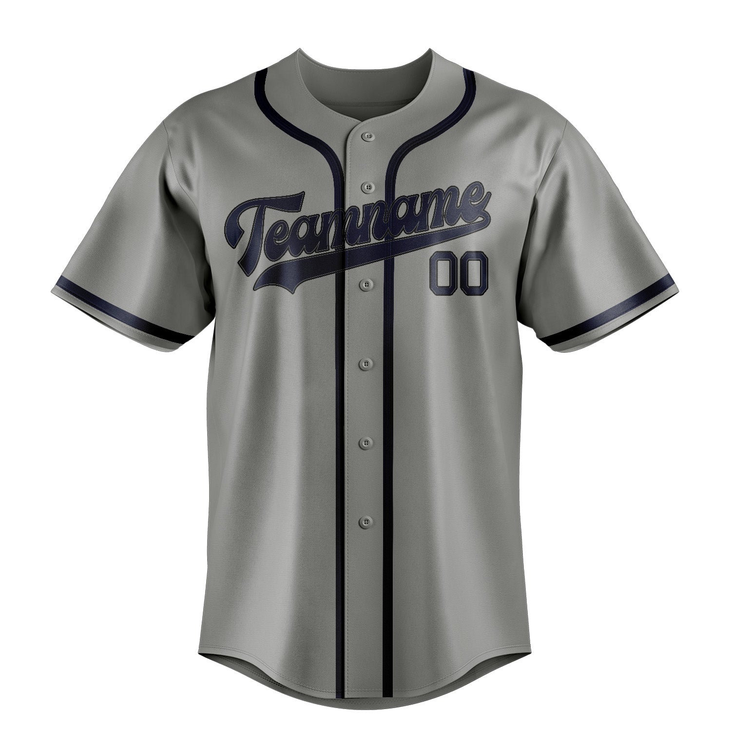 Benutzerdefiniertes Professionelles Grau Stahlblau Baseballtrikot