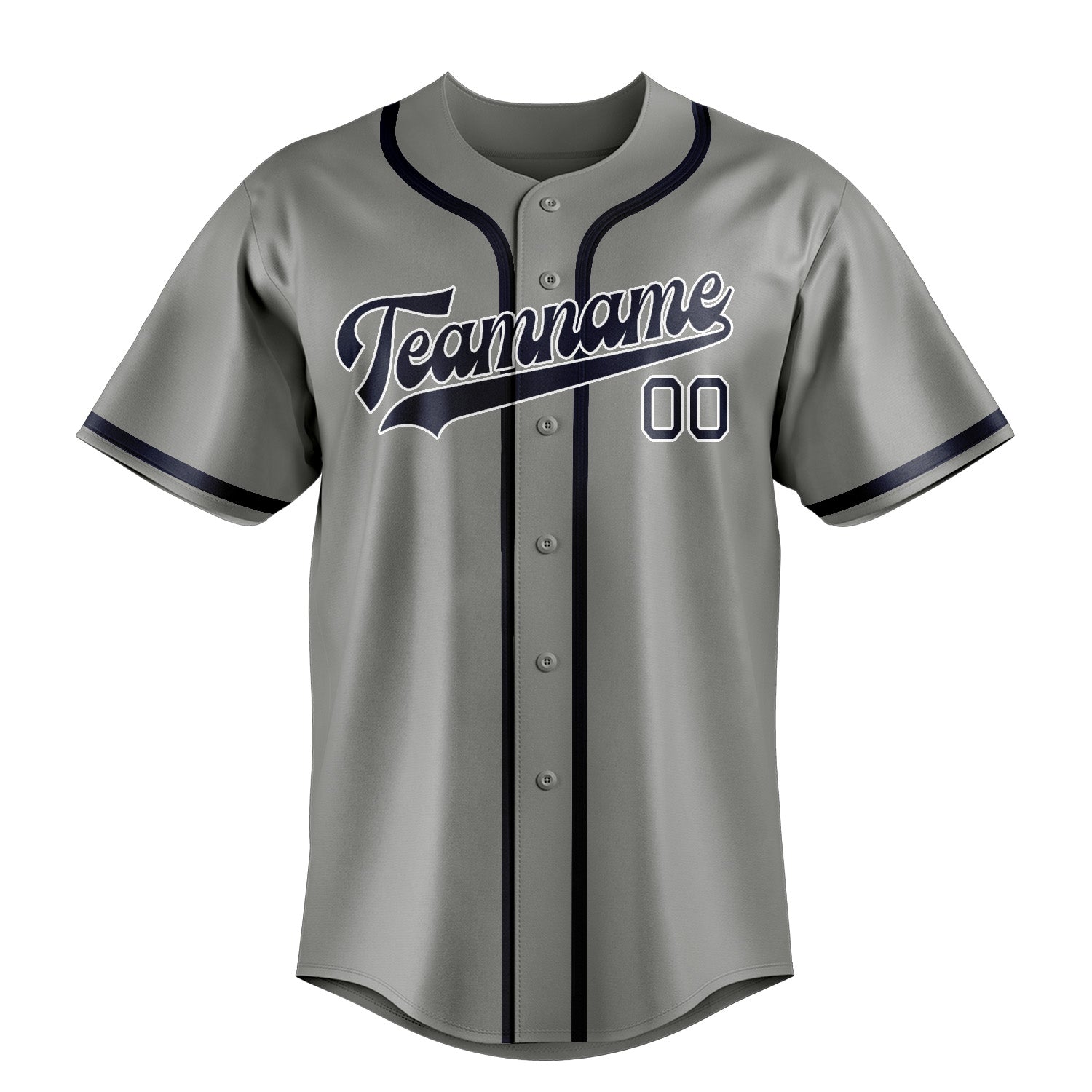 Benutzerdefiniertes Professionelles Grau Stahlblau Baseballtrikot